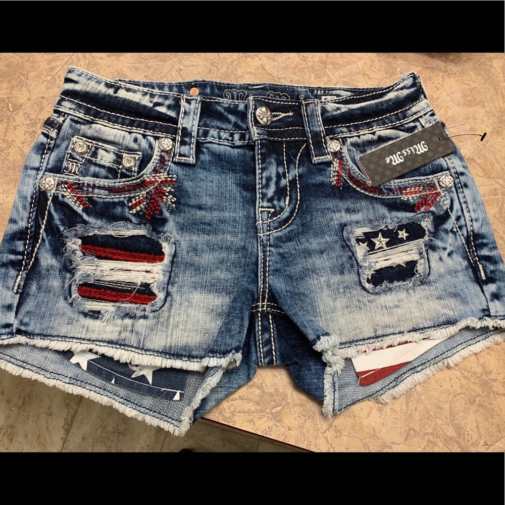 Miss Me American Flag Shorts NWT!
